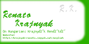 renato krajnyak business card